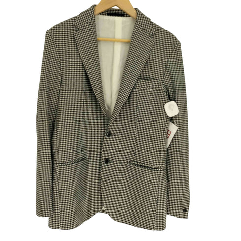 エディフィス EDIFICE 千鳥格子 シングルブレスト S/R サイドベンツ テーラード ジャケット メンズ JPN:46
