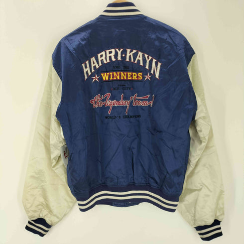 HARRY KAYN 90S 両面 刺繍 レーシング バーシティー サテン ジャケット スタジャン メンズ import:M