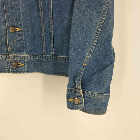 リー Lee 80S USA製 黒タグ RIDERS 猫目ボタン デニム トラッカー ジャケット メンズ import:L