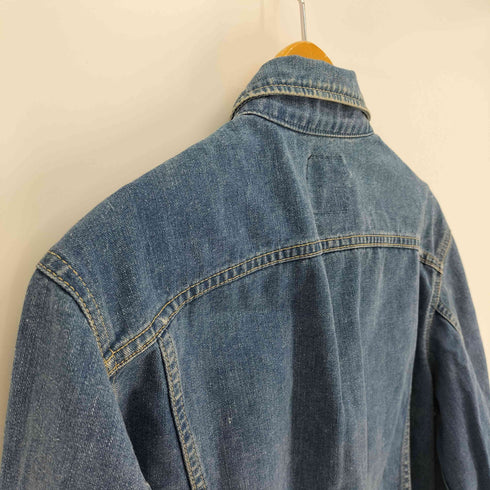 リー Lee 80S USA製 黒タグ RIDERS 猫目ボタン デニム トラッカー ジャケット メンズ import:L