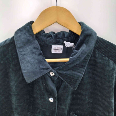 SOSTANZA 90S ベロア コーデュロイ コーズ L/S シャツ メンズ import:XL