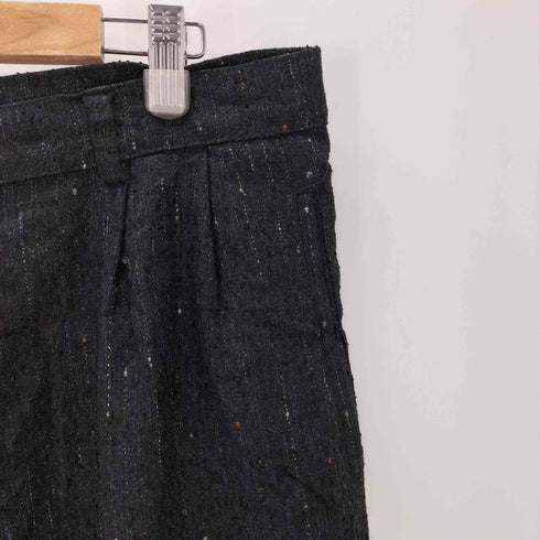 4 You Tailoring Co. Made In Italy イタリア製 メランジ ネップ アクリル ウール 2タック ワイド トラウザー スラックス メンズ 38