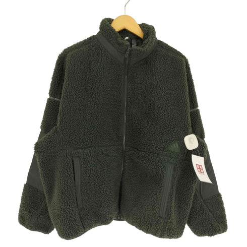 アディダス adidas ドロップショルダー ジップアップ フリース ボア ジャケット メンズ JPN:M