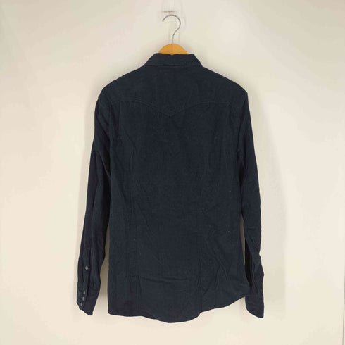 ディーゼル DIESEL コーデュロイ 細畝 スナップボタン ウエスタンシャツ メンズ import:L