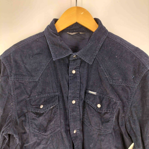 ディーゼル DIESEL コーデュロイ 細畝 スナップボタン ウエスタンシャツ メンズ import:L