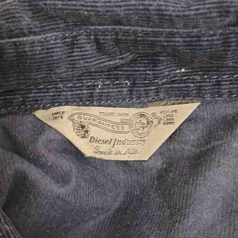 ディーゼル DIESEL コーデュロイ 細畝 スナップボタン ウエスタンシャツ メンズ import:L