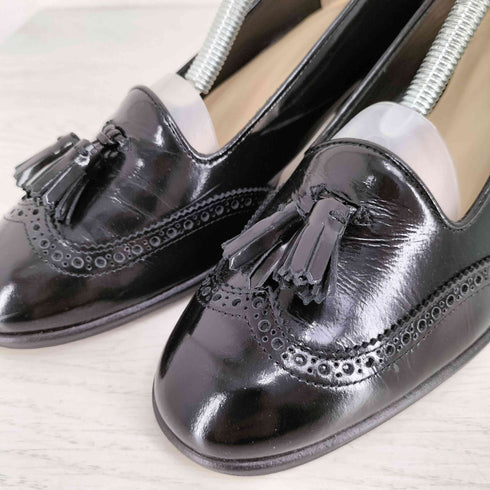 マーガレットハウエルアイデア Margaret Howell idea チャンキーヒール エナメル タッセルローファー レディース JPN:23.5