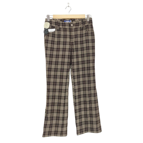 バーバリーブルーレーベル BURBERRY BLUE LABEL ノバチェックセミフレアパンツ レディース 36