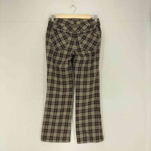 バーバリーブルーレーベル BURBERRY BLUE LABEL ノバチェックセミフレアパンツ レディース 36