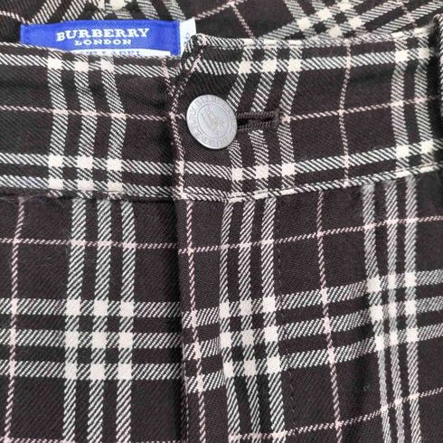 バーバリーブルーレーベル BURBERRY BLUE LABEL ノバチェックセミフレアパンツ レディース 36