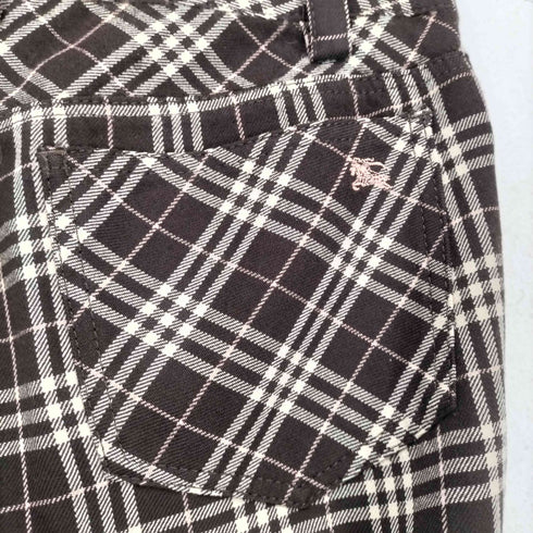 バーバリーブルーレーベル BURBERRY BLUE LABEL ノバチェックセミフレアパンツ レディース 36