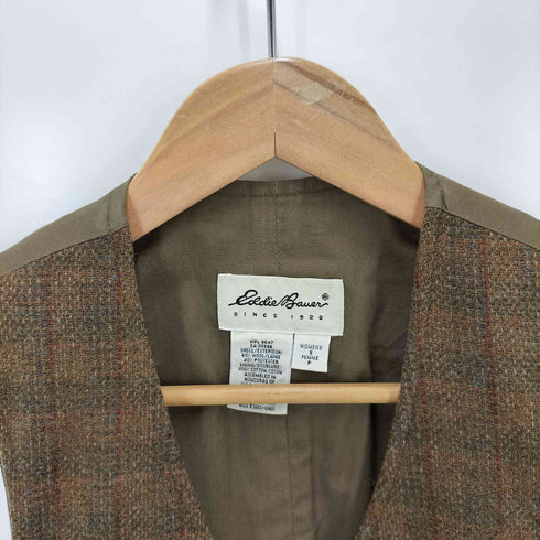 エディーバウアー Eddie Bauer 90s ツイード 切り替え ベスト レディース JPN:S