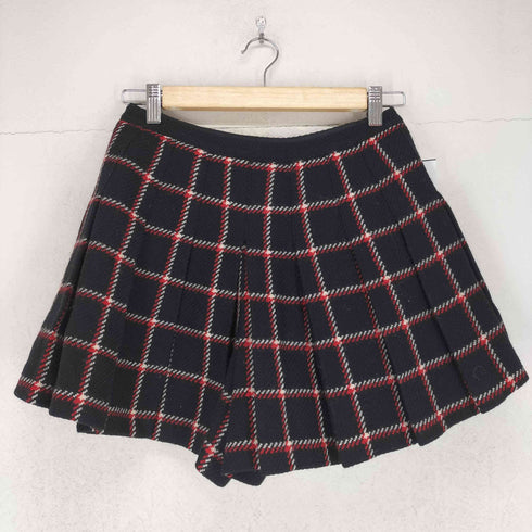 バーバリーブルーレーベル BURBERRY BLUE LABEL ホース刺繍 ウールキュロットスカート レディース 36