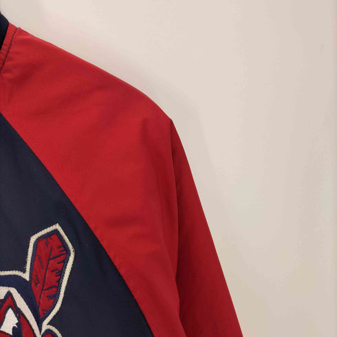 エムエルビー MLB ベースボール チーム ロゴ ワッペン 裏地キルティング ポリ スタジアム ジャケット スタジャン メンズ import:L