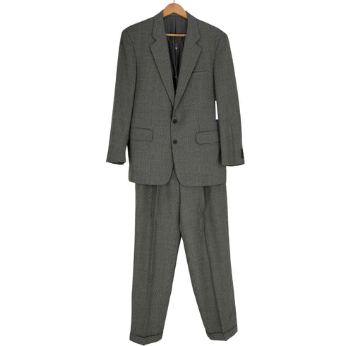 バーニーズニューヨーク BARNEYS NEWYORK policarPo 千鳥格子 ウール2Bテーラードジャケット 2タックスラックス セットアップ メンズ