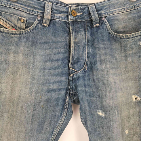 ディーゼル DIESEL LARKEE L.30 ダメージ ストレートデニム メンズ W30/L31