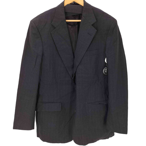 ラルフローレン RALPH LAUREN 80S Polo University Club USA製 2B ストライプ ウール テーラード ジャケット ビックサイズ メンズ