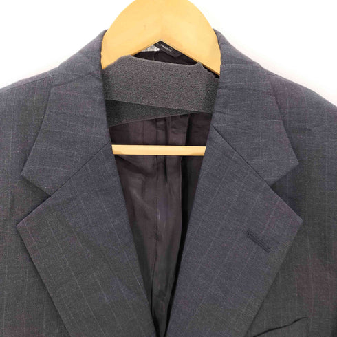 ラルフローレン RALPH LAUREN 80S Polo University Club USA製 2B ストライプ ウール テーラード ジャケット ビックサイズ メンズ