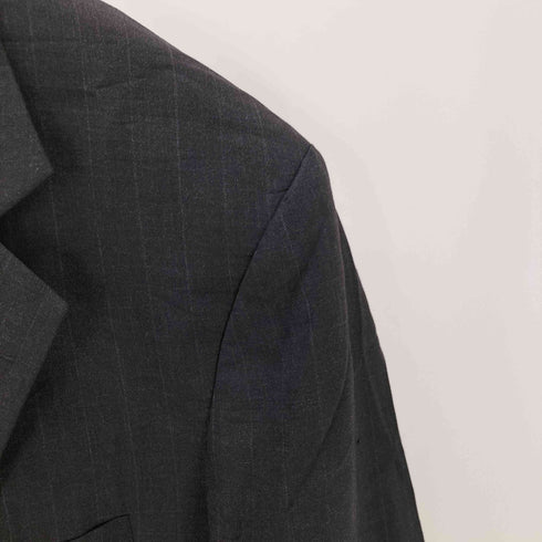 ラルフローレン RALPH LAUREN 80S Polo University Club USA製 2B ストライプ ウール テーラード ジャケット ビックサイズ メンズ