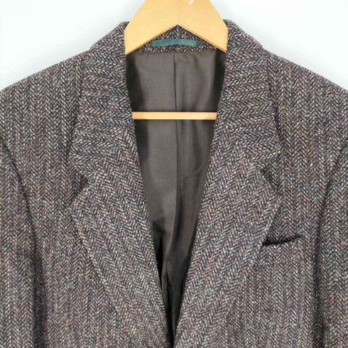 ハリスツイード Harris Tweed OLD DUNN&CO 英国製 ツィード ネップ ウール 2Bテーラードジャケット メンズ UK:38