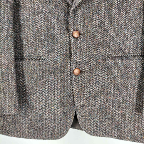 ハリスツイード Harris Tweed OLD DUNN&CO 英国製 ツィード ネップ ウール 2Bテーラードジャケット メンズ UK:38