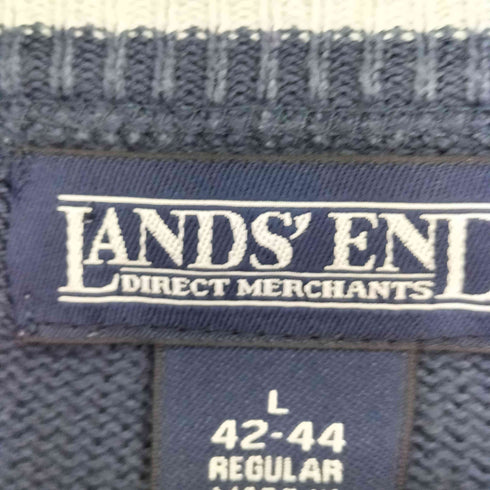 ランズエンド LANDS END 00S コットン クルーネックセーター メンズ import:L