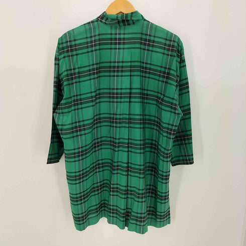 イッセイミヤケペルマネンテ ISSEY MIYAKE PERMANENTE 90-00S タータンチェック 変形 ロング シャツ レディース
