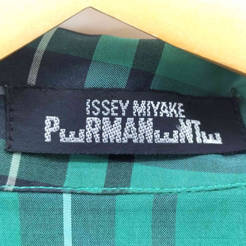 イッセイミヤケペルマネンテ ISSEY MIYAKE PERMANENTE 90-00S タータンチェック 変形 ロング シャツ レディース