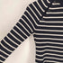 ラルフローレン RALPH LAUREN オープンネック モックネック ネコ目ボタン ボーダーニット レディース import:M
