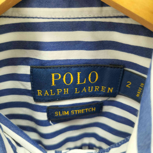 ポロラルフローレン POLO RALPH LAUREN SLIM STRETCH スリム ストレッチ ストライプ シャツ レディース 2