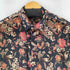 ザラ ZARA RELAXED FIT 花柄 ベロア L/S シャツ メンズ import:L