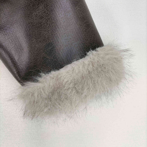 ムルーア MURUA アンイーブンショートフェイクムートンジャケット レディース FREE