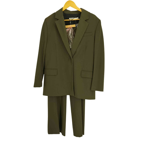 ザラ ZARA ベルテッドテーラードジャケット スラックスパンツ セットアップ レディース M