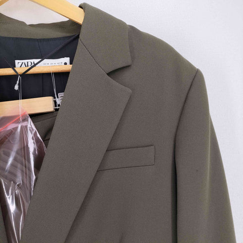 ザラ ZARA ベルテッドテーラードジャケット スラックスパンツ セットアップ レディース M