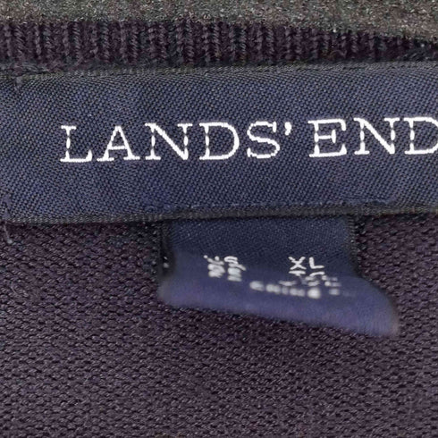 ランズエンド LANDS END フロント刺繍 クルーネックセーター メンズ import:XL