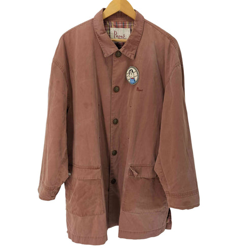 パパス papas 裏地チェック コットン カバーオール メンズ import:M