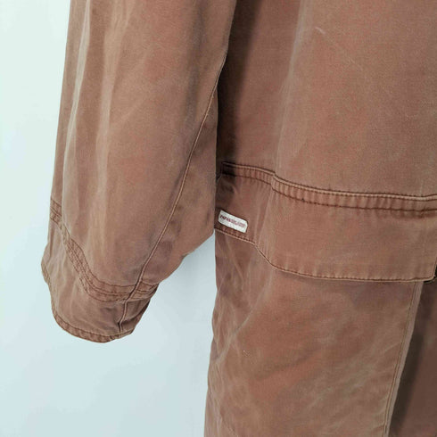 パパス papas 裏地チェック コットン カバーオール メンズ import:M