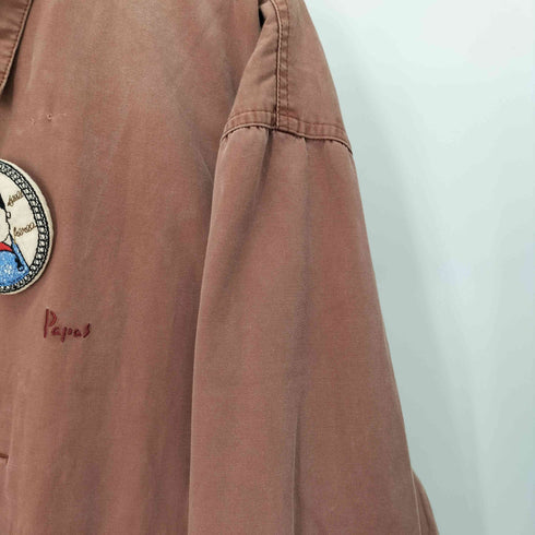 パパス papas 裏地チェック コットン カバーオール メンズ import:M