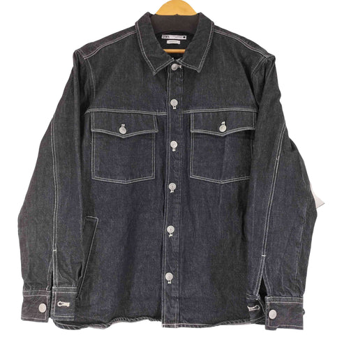 ザラ ZARA デニムシャツジャケット メンズ import:XL