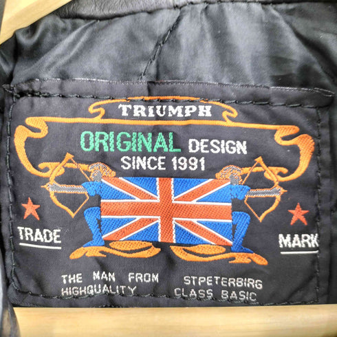 Triumph レザー ダブルライダースジャケット レディース import:M