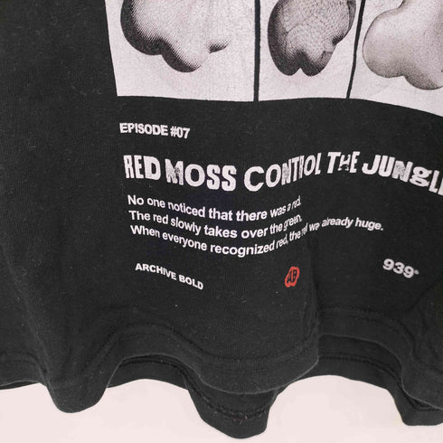 ARCHIVE BOLD RED MOSS クロップド丈 クルーネックTシャツ Y2K レディース FREE