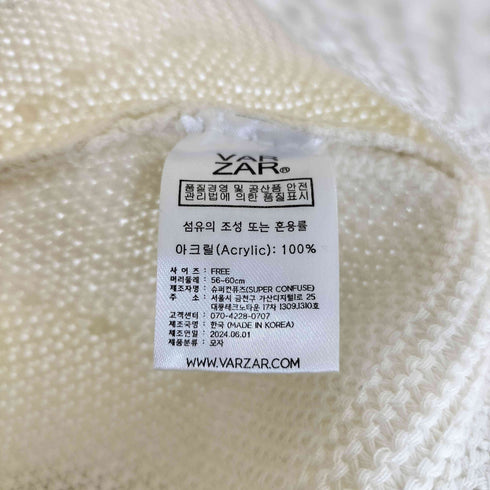 バザール VARZAR スタッドロゴ サマーニット バケットハット レディース