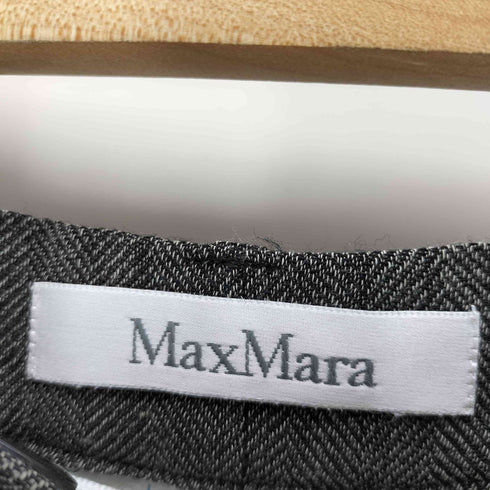 マックスマーラ MAX MARA イタリア製 白タグ ヘリンボーン トラウザーパンツ レディース 44