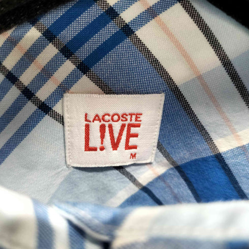 ラコステライブ Lacoste Live チェック柄 シャツワンピース レディース M