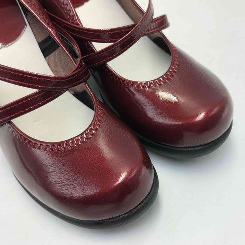 MODE ET JACOMO エナメル ダブルベルト 厚底 パンプス レディース JPN:M