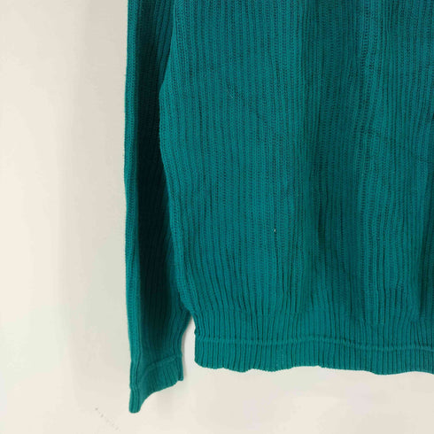 チャップスラルフローレン CHAPS RALPH LAUREN 80S ワンポイント刺繍ラグランコットンニット メンズ import:L