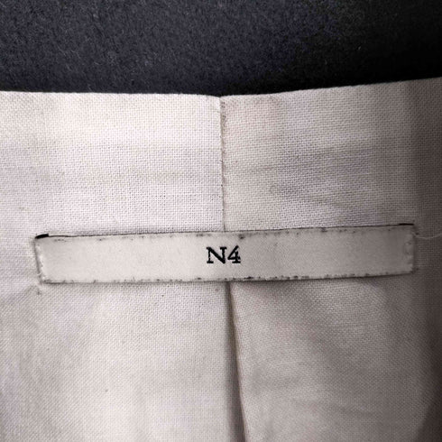 N4 ウール 変形 比翼 ハイネックネック ショートラップコート メンズ JPN:1