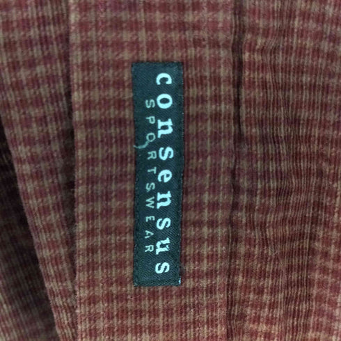 コンセンサス consensus コーデュロイチェック L/S BD シャツ メンズ import:XL