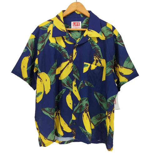 ベーセーストック B.C STOCK 総柄 バナナ オープンカラーシャツ メンズ JPN:L