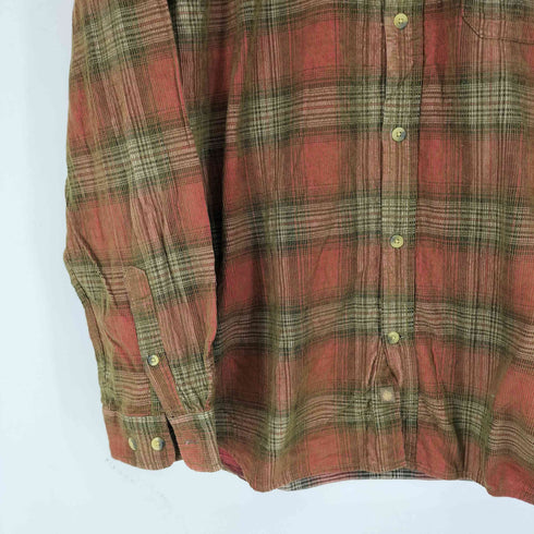 ザテリトリーアヘッド THE TERRITORY AHEAD コーデュロイチェック L/S BD シャツ メンズ import:XL